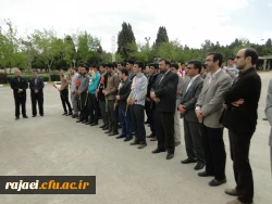 مراسم غبارروبی مزارشهدا وترویج فرهنگ ایثاروشهادت باحضور مسئولین و جمعی از دانشجویان و خانواده معظم شهدای فرهنگی  درباغ رضوان ارومیه