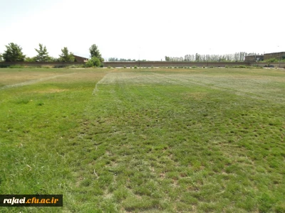 ترمیم و احیا چمن زمین فوتبال و آماده سازی برای استفاده دانشجویان محترم