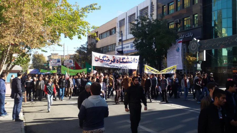 حضور پرشور اساتید،کارکنان و دانشجویان پردیس شهید رجایی در راهپیمایی 13 آبان 8