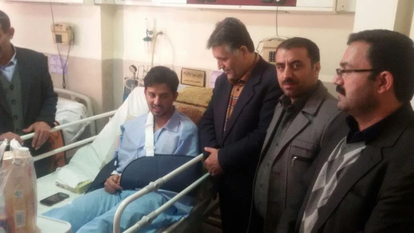 عیادت مسئولین دانشگاه فرهنگیان از مصدومین سانحه رانندگی معلمان عزیز منطقه صومای برادوست