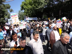 اساتید، کارکنان و دانشجویان پردیس شهید رجایی همگام با سایر اقشار ملت در راهپیمایی روز جهانی قدس شرکت کردند 5