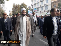 حضور گسترده اساتیدف کارکنان و دانشجویان پردیس شهید رجایی ارومیه در راهپیمایی ضد استکباری یوم الله 13 آبان