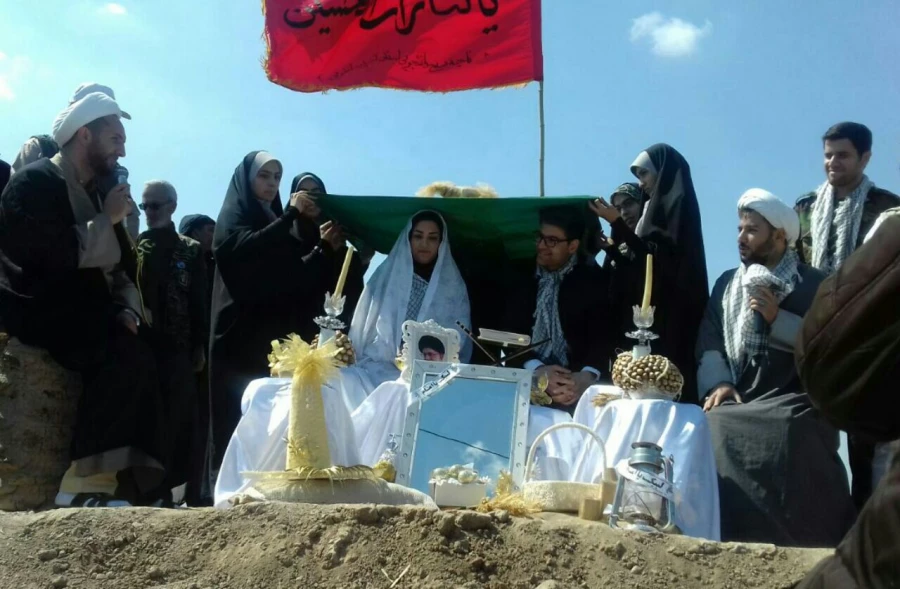 ازدواج دانشجویی در کنار بهشت آبی اروند زیر سایه پرچم آقا امام رضا(ع) 4