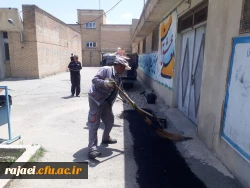 با مشارکت شهرداری ارومیه بخشی از محوطه پردیس شهید رجایی آسفالت ریزی شد 2