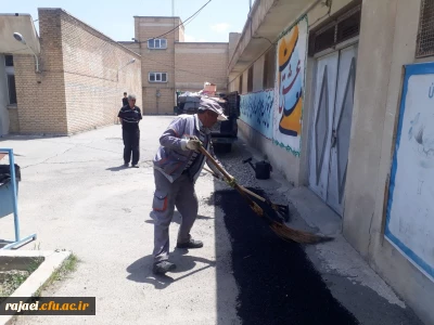 با مشارکت شهرداری ارومیه بخشی از محوطه پردیس شهید رجایی آسفالت ریزی شد