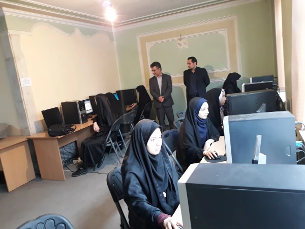 بازدید اعضای کمیته آموزش الکترونیکی و تولید محتوای دانشگاه فرهنگیان استان از روند برگزاری دوره های ICDL 3