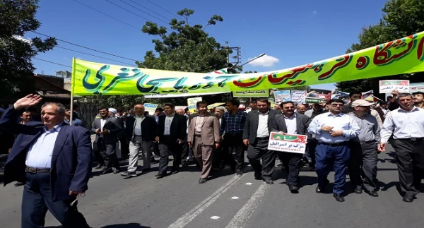 شرکت گسترده مسئولین، اساتید،کارکنان و دانشجویان پردیس شهید رجایی ارومیه در راهپیمایی روز جهانی قدس 2