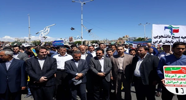 شرکت گسترده مسئولین، اساتید،کارکنان و دانشجویان پردیس شهید رجایی ارومیه در راهپیمایی روز جهانی قدس 5