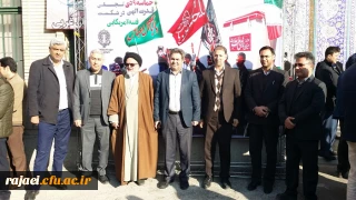 شرکت مسئولین،اساتید، کارکنان و دانشجویان پردیس شهید رجایی در همایش بزرگ روز بصیرت نهم دی ماه