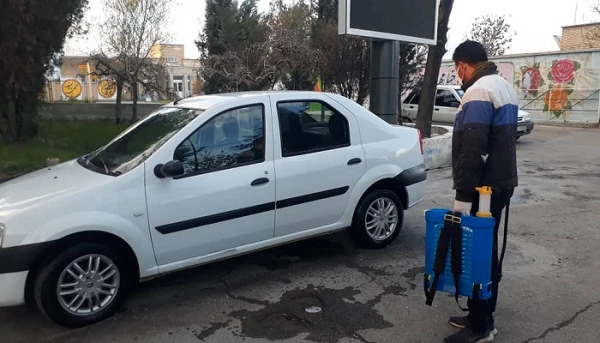 عملیات ضدعفونی و گندزدایی دانشگاه فرهنگیان استان آذربایجان غربی  به صورت روزانه در راستای کنترل شیوع ویروس کرونا انجام می شود 2