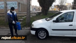 عملیات ضدعفونی و گندزدایی دانشگاه فرهنگیان استان آذربایجان غربی  به صورت روزانه در راستای کنترل شیوع ویروس کرونا انجام می شود 